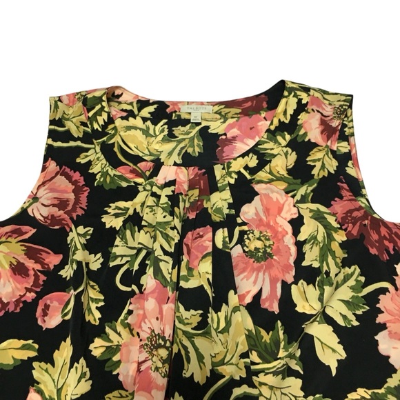 TALBOTS Factory Sleeveless Front Pleated Top Blouse - Women’s Medium - Picture 3 of 13